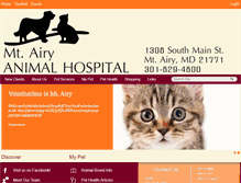 Tablet Screenshot of mountairyanimalhospital.com